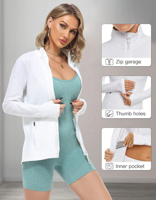 Load image into Gallery viewer, Women&#39;S Workout Yoga Jacket Full Zip Running Track Jacket
