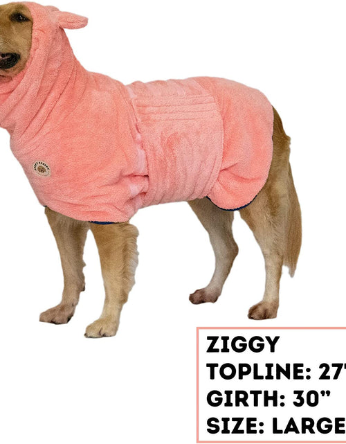 Load image into Gallery viewer, Derpy Chappy Premium Dog Bathrobe Towel, Absorbent Microfiber Robe for Small Medium Extra Large Dogs and Cats, Stylish Cozy Quick Pet Drying Towels after Bath, Pool or Beach
