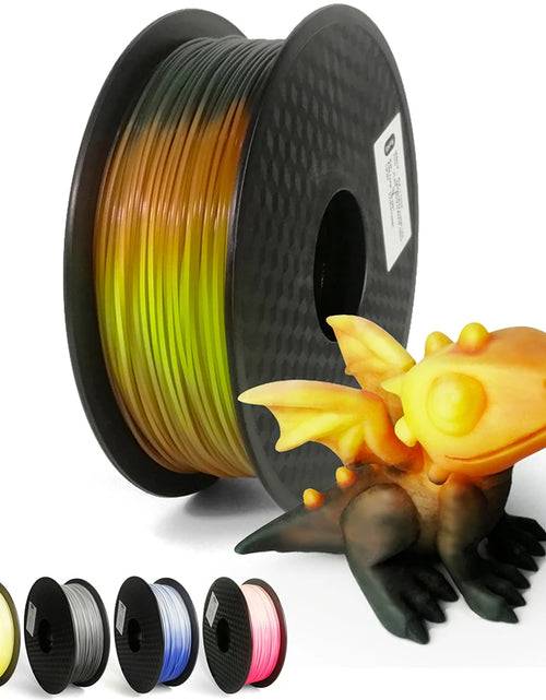 Load image into Gallery viewer, 1.75Mm PLA 3D Printer Filament Color Change with Temperature 31-45 Degrees Dark Green to Red to Yellow 3D Printing Material
