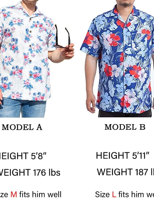 Load image into Gallery viewer, Hawaiian Shirts for Men Regular Fit Short Sleeve Mens Hawaiian Shirts with Large Variety of Colors and Designs Available
