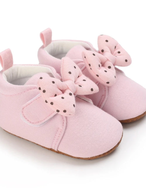 Load image into Gallery viewer, Cute Bow Baby Boy Girls Winter Warm First Walkers Cotton Baby Booties Kids Toddler Slippers Baby First Walkers Crib Shoes
