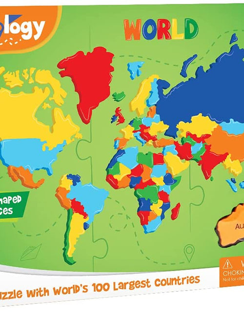 Load image into Gallery viewer, Mapology World Map Puzzle | Educational Toys for Kids 5-7 | Puzzles for Kids Ages 4-8 | Map of the World | 6 Year Old Boy Gifts &amp; Girl Gifts
