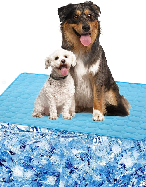 Load image into Gallery viewer, Dog Cooling Mat Pet Cooling Mat Cooling Pad for Sleeping Cooling Pad for Bed Dog Crate Pad Pressure Activated Cooling Mat for Dogs and Cats Keeps Dogs and Cats Cool in Summer for Cars
