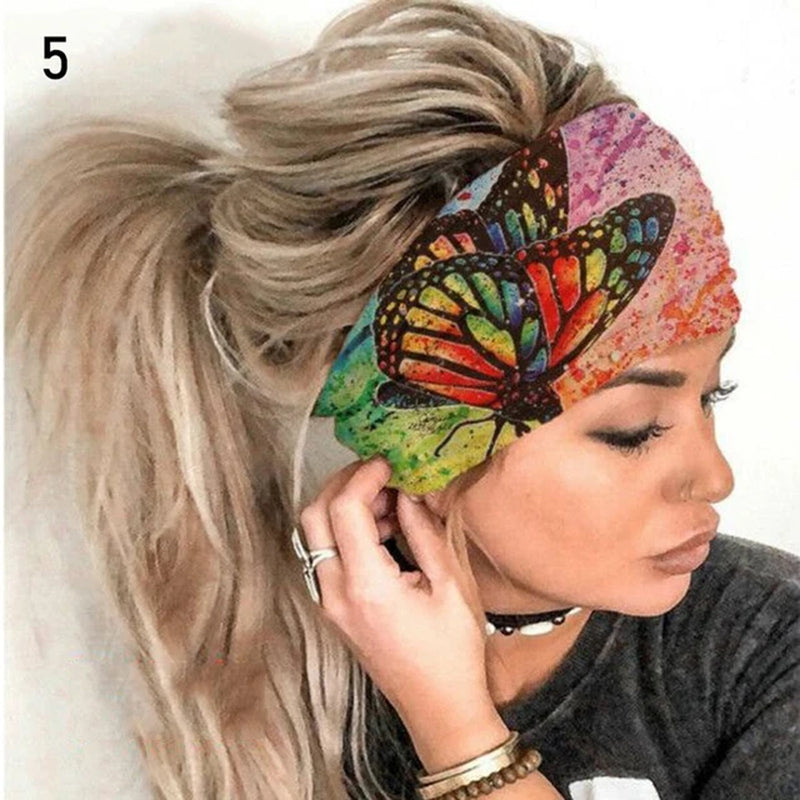 10 Styles Women Stretch Wide Headwrap Sports Running Bandage Hair Bands Yoga Fitness Turban Elastic Headband Cotton Headwear