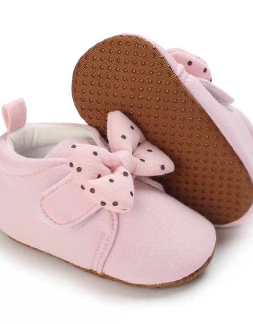 Load image into Gallery viewer, Cute Bow Baby Boy Girls Winter Warm First Walkers Cotton Baby Booties Kids Toddler Slippers Baby First Walkers Crib Shoes
