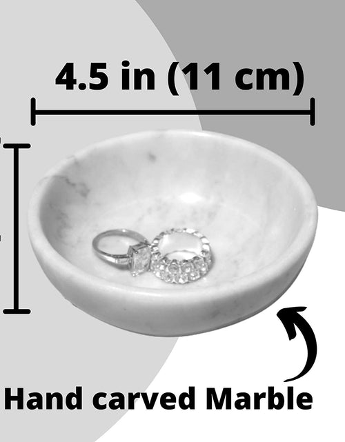 Load image into Gallery viewer, Real Marble Jewelry Dish - Ring Holder - Jewelry Organizer Tray - Decorative Key Bowl-Home Decor Wedding Gift- Ring Dish - Jewelry Tray -Vanity Tray - Decorative Tray - Marble Tray
