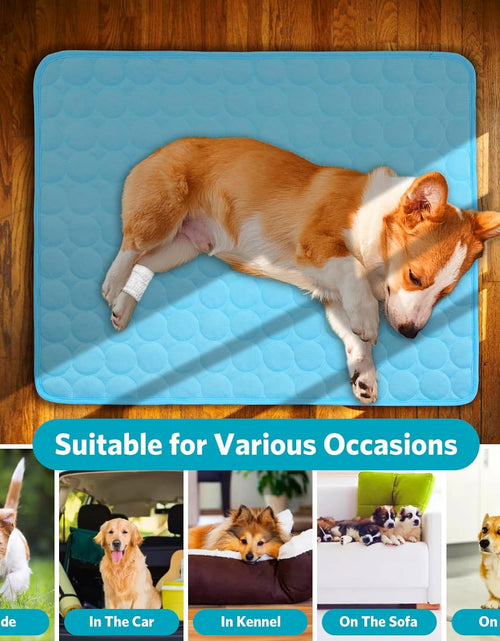 Load image into Gallery viewer, Dog Cooling Mat Pet Cooling Mat Cooling Pad for Sleeping Cooling Pad for Bed Dog Crate Pad Pressure Activated Cooling Mat for Dogs and Cats Keeps Dogs and Cats Cool in Summer for Cars
