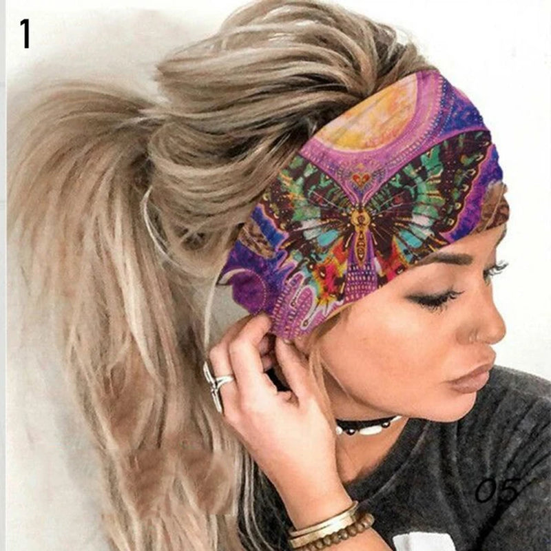 10 Styles Women Stretch Wide Headwrap Sports Running Bandage Hair Bands Yoga Fitness Turban Elastic Headband Cotton Headwear