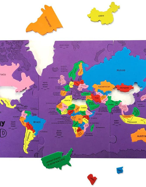 Load image into Gallery viewer, Mapology World Map Puzzle | Educational Toys for Kids 5-7 | Puzzles for Kids Ages 4-8 | Map of the World | 6 Year Old Boy Gifts &amp; Girl Gifts
