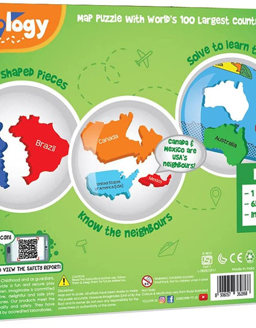 Load image into Gallery viewer, Mapology World Map Puzzle | Educational Toys for Kids 5-7 | Puzzles for Kids Ages 4-8 | Map of the World | 6 Year Old Boy Gifts &amp; Girl Gifts
