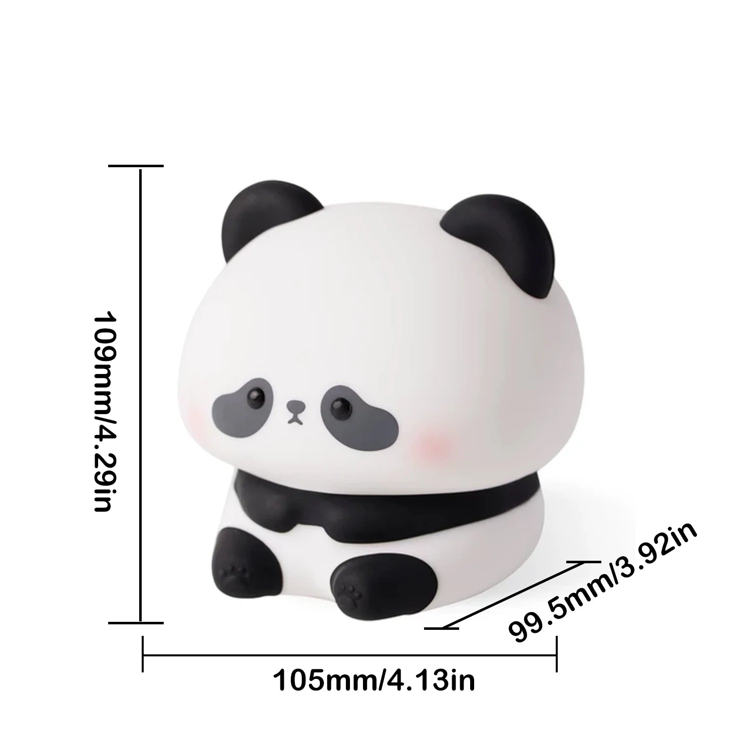 Capybara Silicone Night Light Cute Panda Rechargeable Adjustable Brightness Timing Rechargeable Sleep Nightlights for Kids Room