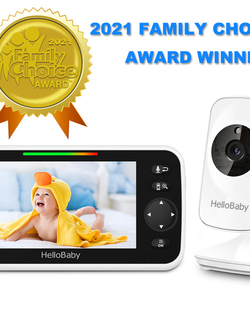 Load image into Gallery viewer, Video Baby Monitor with Camera and Audio, 5&quot; Color LCD Screen,  Monitor Camera, Infrared Night Vision, Temperature Display, Lullaby, Two Way Audio and VOX Mode 5 Inches
